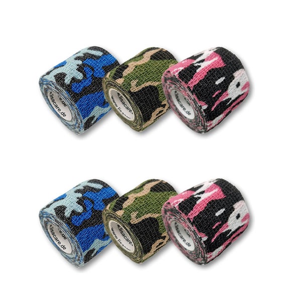 LisaCare Pflasterverband - 5cm x 4,5m - 6er Set Camouflage 6 St