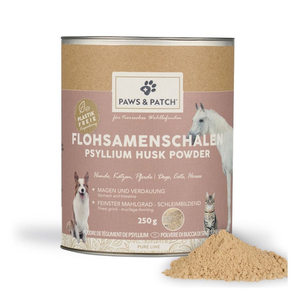 PAWS&PATCH FLOHSAMENSCHALEN für Hunde, Katzen und Pferde 250 g