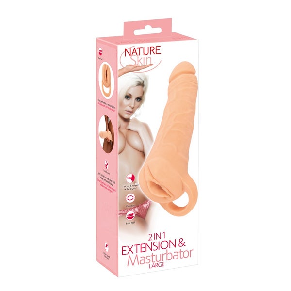 Nature Skin - 2in1 Extension + Masturbator 1 St