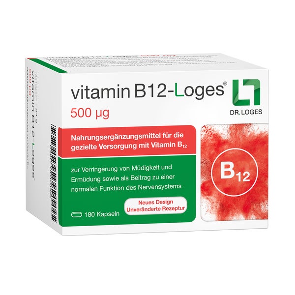 Vitamin B12-loges 500 µg Kapseln 180 St