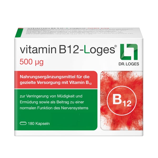 Vitamin B12-loges 500 µg Kapseln 180 St