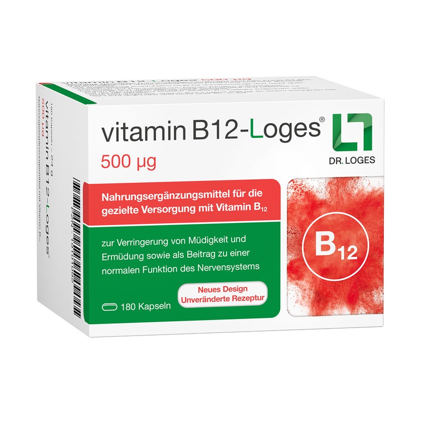 Vitamin B12-loges 500 µg Kapseln 180 St
