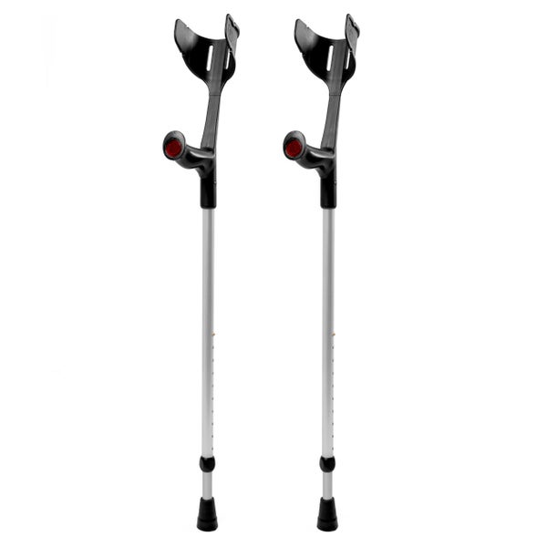 Rebotec Magic-Soft - 2x Krücke Gehhilfe Unterarmgehstütze (1 Paar) in Schwarz 2 St