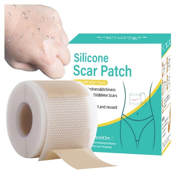 Silikon Narbenpflaster 4cm x 3m selbstklebend wiederverwendb 1 St