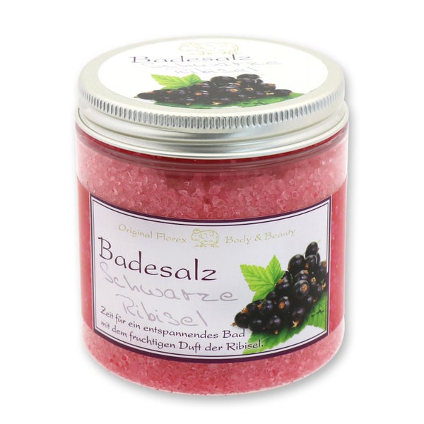 Badesalz schwarze Ribisel im Glas 300 g