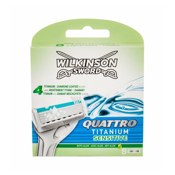 8 Wilkinson Quattro Titanium Sensitive Rasierklingen
