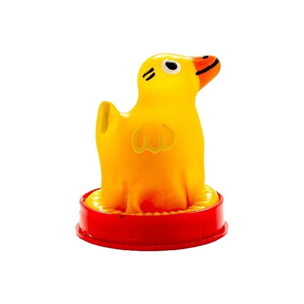 Scherzkondom mit Figur «Ente» 1 Stück, handbemalt (1 Stück) 1 St
