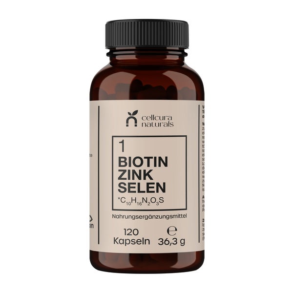Cellcura Naturals Biotin Zink Selen Vegan Kapseln 120 St
