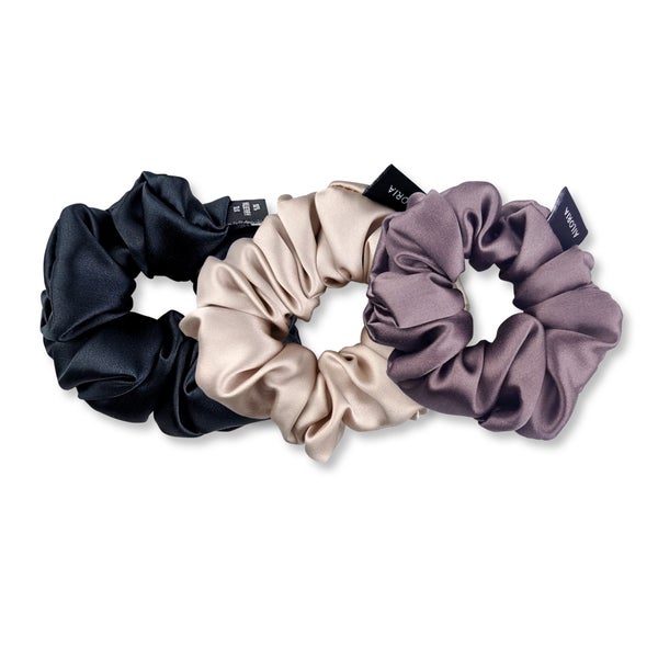 DOUX Set 3 Scrunchies M aus Seide 3 St