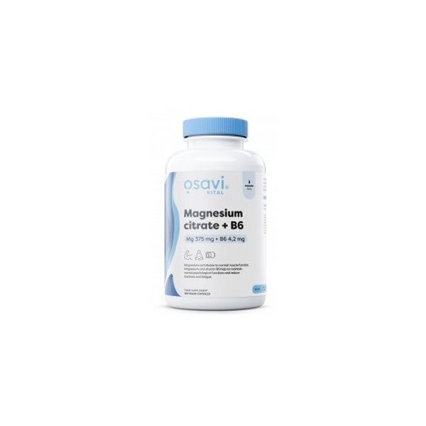 Magnesiumcitrat + B6, vegane Kapseln 180 St