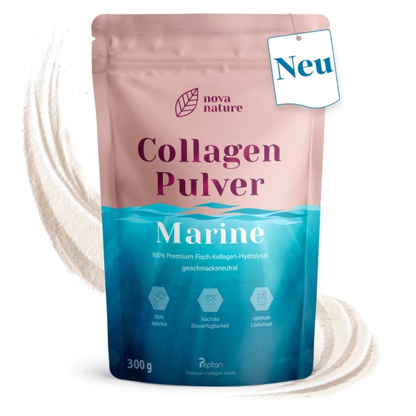 NovaNature Marine Fisch-Collagen Pulver, 100% Fischkollagen 300 g