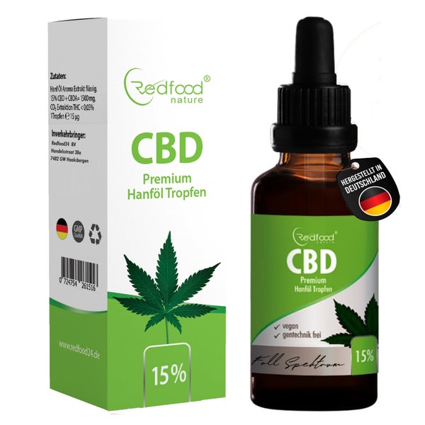 CBD ÖL 15% Vollspektrum Hanf Öl (1500mg) 10 ml