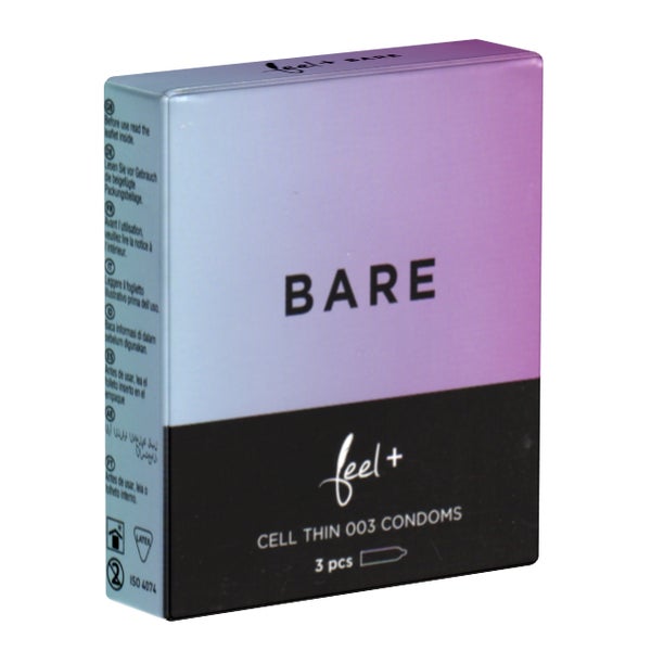 „Bare“ – 3 ultradünne Latexkondome mit 0,03 mm Wandstärke (3 Kondome) 3 St