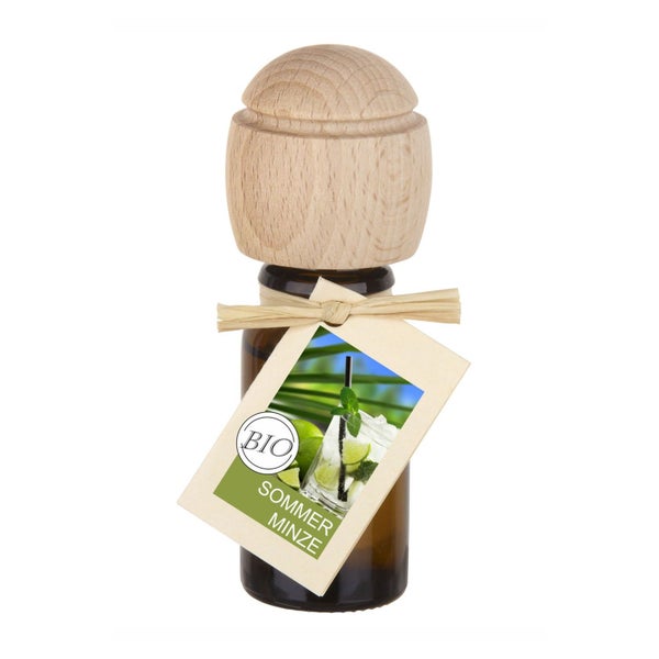 Traumduft Piccolino Sommerminze Duftöl – Handgefertigt, ätherische Öle, Buchenholzverschluss 10 ml