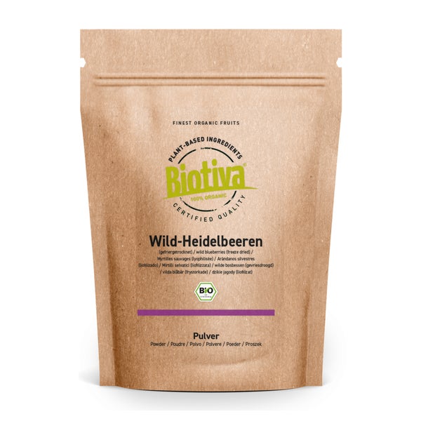 Biotiva Wild Heidelbeeren Pulver Bio 150 g