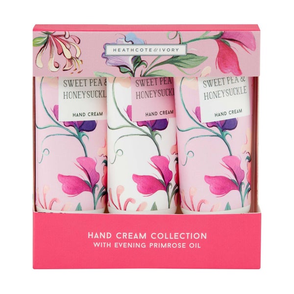 Heathcote & Ivory Sweet Pea & Honeysuckle - Mini Handcreme Trio 3 x 30 ml 90 ml