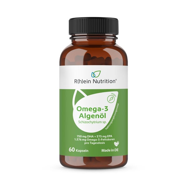 Omega-3 Algenöl mit DHA + EPA hochdosiert & vegan 60 St