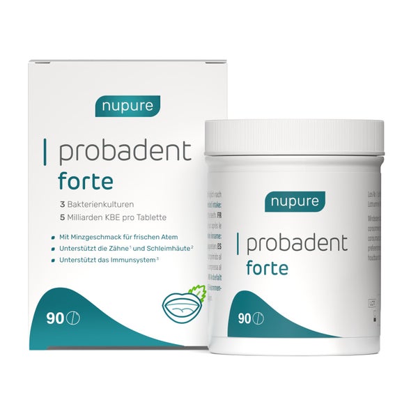 Nupure Probadent Forte 3 Bakt.kult.5 Mrd.kbe Lut. 90 St