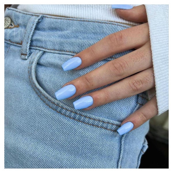 Press On Nails Mandel Kurz Glänzend Jelly Gel 24 Stück Sarg 1 St