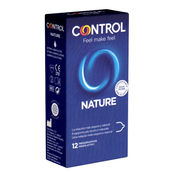 Nature – 12 Kondome, 54 mm, natürliches Gefühl, Silikonöl (12 Kondome) 12 St