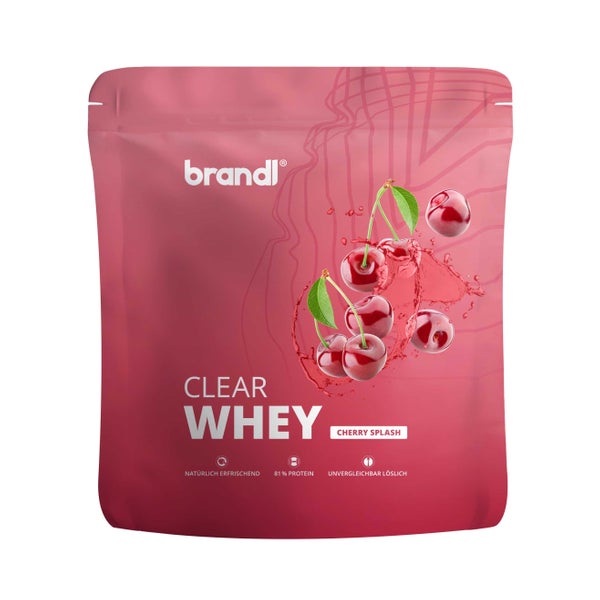 brandl® Clear Whey Isolate - Protein Drink mit natürlichem Geschmack & ohne künstliche Zusatzstoffe - Cherry Splash 800 g