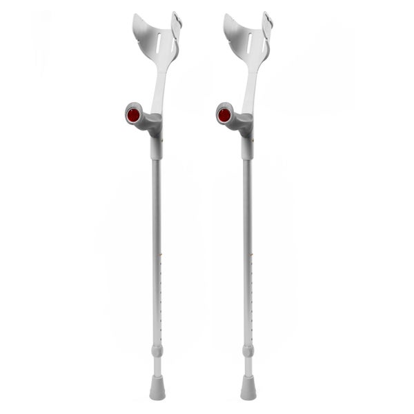 Rebotec Magic-Soft - 2x Krücke Gehhilfe Unterarmgehstütze (1 Paar) in Grau 2 St