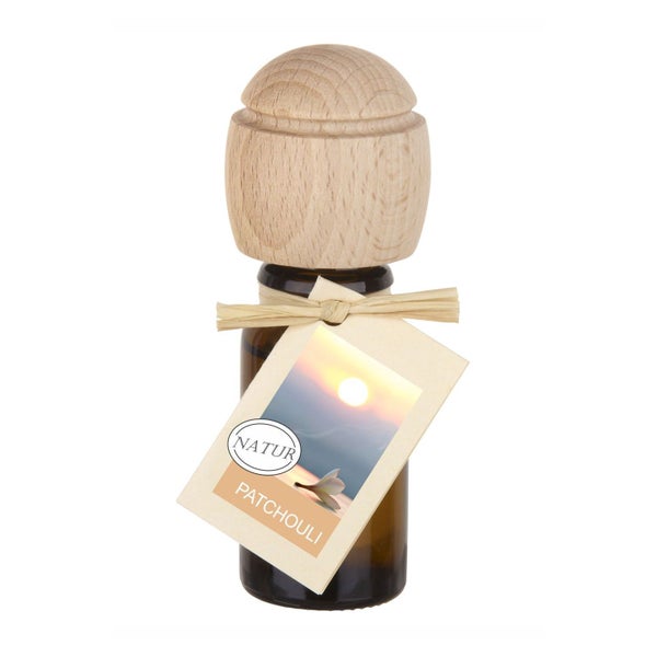 Traumduft Piccolino Patchouli – Handgefertigt mit Buchenholzverschluss | Ätherische Öle 10 ml