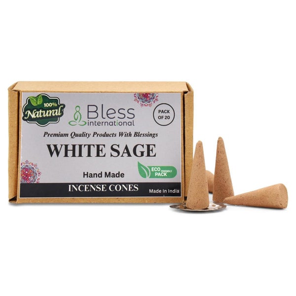 Räucherkegel Salbei Handgetaucht White Sage Pack Of 20 Cones 1 St