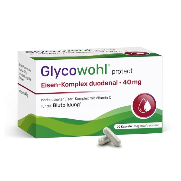GLYCOWOHL® Eisen-Komplex duodenal 40 mg + Vitamin C 90 St