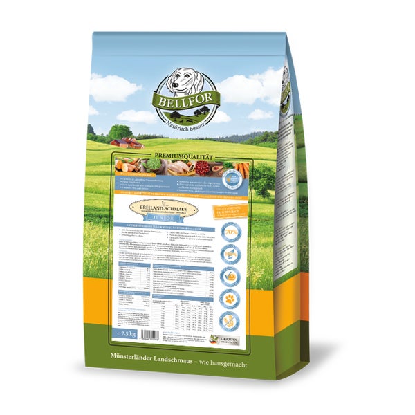 Bellfor Trockenfutter für Welpen Freiland-Schmaus Junior 7,5kg 7500 g