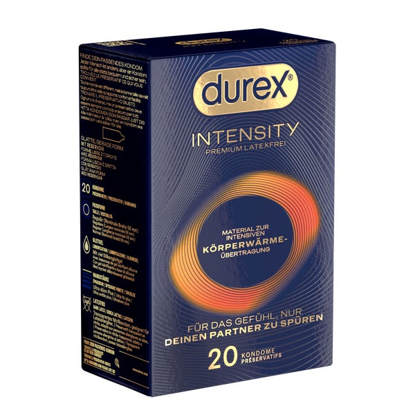 Intensity Kondome 20 Stück, latexfrei, dünn, hypoallergen (20 Kondome) 20 St