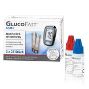 GlucoFast DUO BZ Teststreifen 50 Stück + Kontrolllösung 50 St