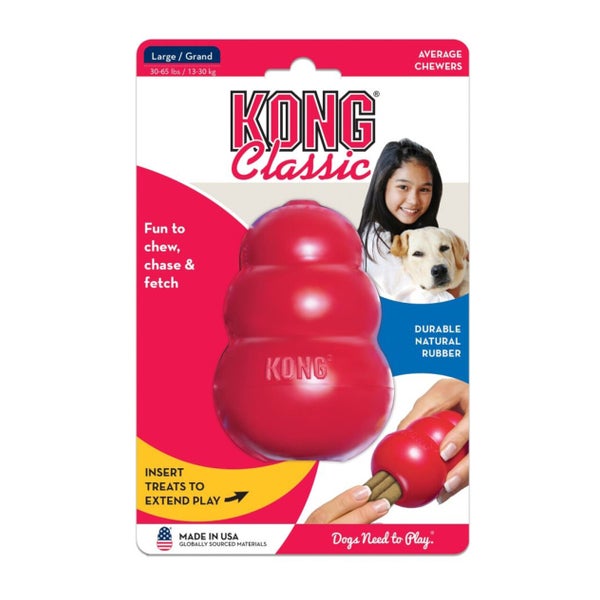 KONG Classic L, rot - Kauspielzeug aus Naturkautschuk für Hunde 1 St