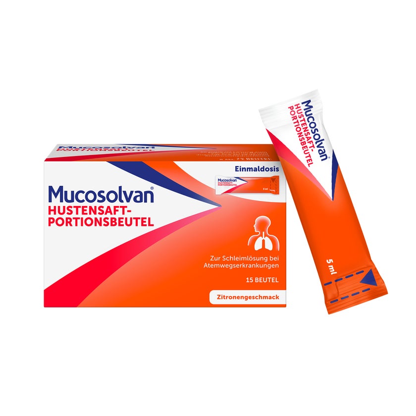 Mucosolvan Hustensaft-Portionsbeutel 15X5 ml