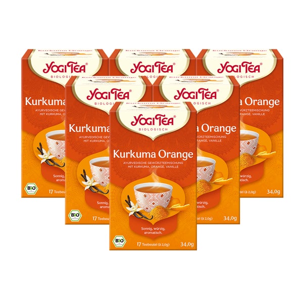 Yogi Tea - Kurkuma Orange Bio Gewürztee | 6 x 34g 6x17 St
