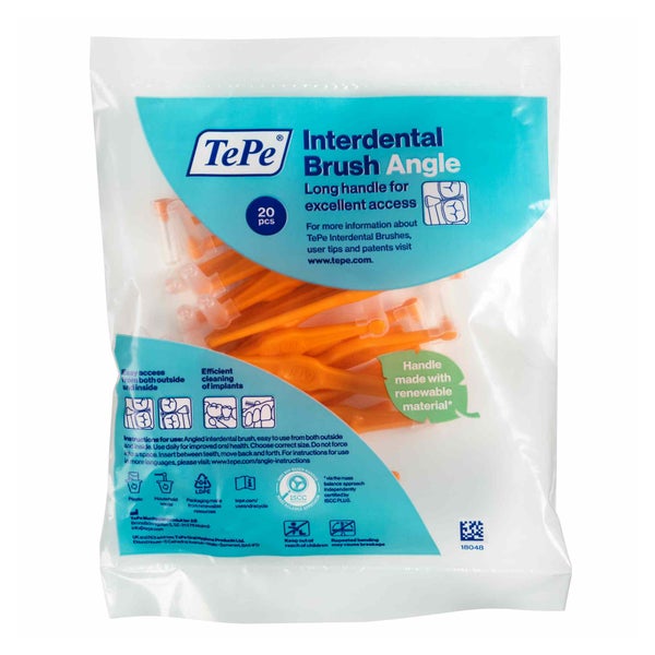 20-Pack TePe Angle Interdentalbürste Orange 0,45mm ISO1 20 St