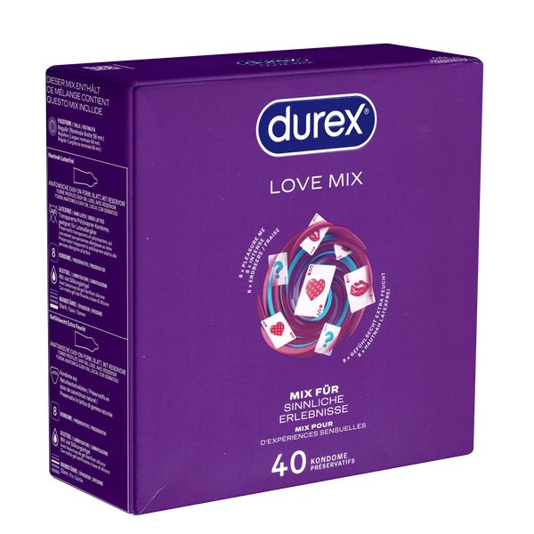 Love Mix - 40 Kondome, 5 Sorten, extra feucht (40 Kondome) 40 St