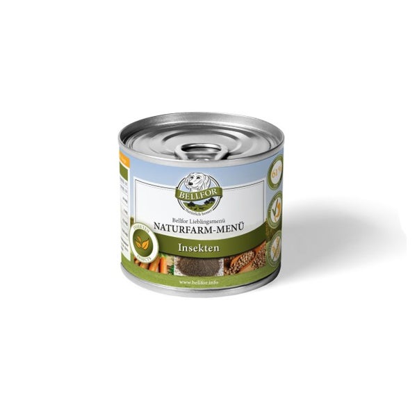 Hypoallergenes Hundefutter Nass mit Insekten - Naturfarm-Menü