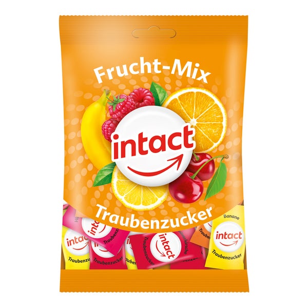 Intact Traubenzucker Beutel Frucht-mix 75 g