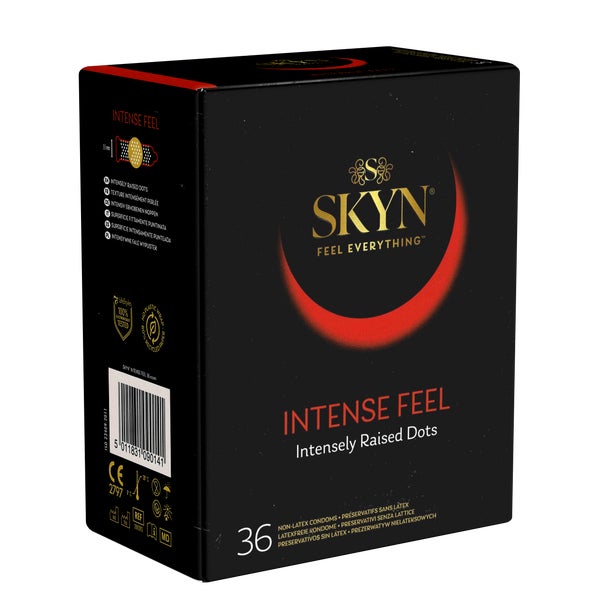 Intense Feel Kondome 36 Stück – latexfrei & genoppt (36 Kondome) 36 St