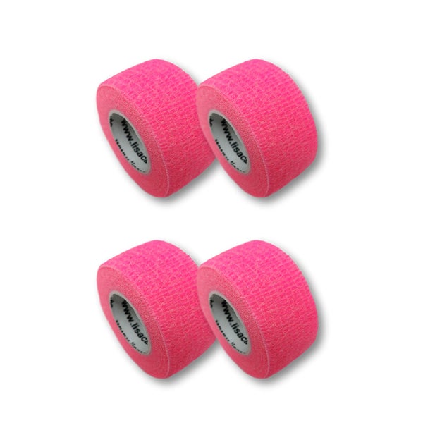 LisaCare Fingerpflaster 2,5cm x 4,5m - 4er Set Neonpink 4 St