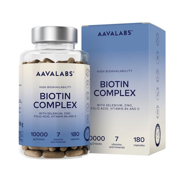 Aavalabs Biotin 10.000 µg + Zink & Selen, 120 Kapseln 180 St