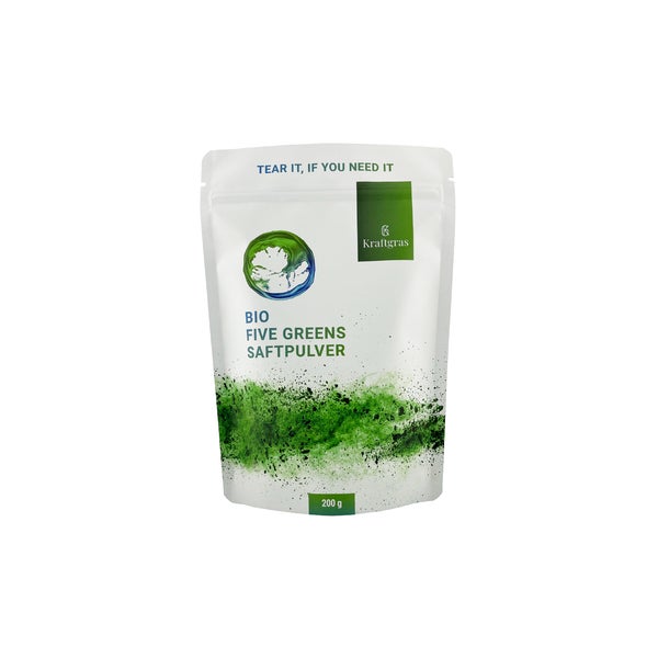 Kraftgras Bio Five Greens Saftpulver 200 g