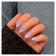 Press On Nägel Gel Kurz Oval Cat Eye Chrome 30 Stück Glas Li 1 St