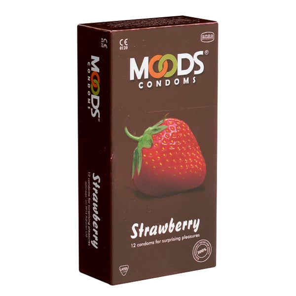 «Strawberry Condoms», 12 Stück, rosa, Erdbeer-Aroma, 53mm (12 Kondome) 12 St