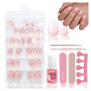 Kunstnägel Press On Nude Pink Gradient Nude Mandel 1 ml (1er 1 St