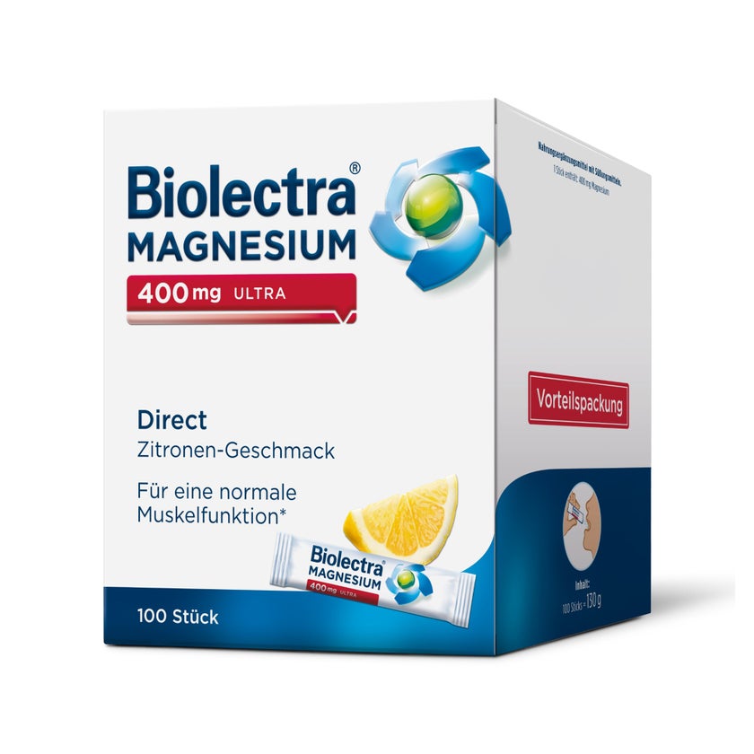Biolectra Magnesium 400 mg ultra Direct Zitrone vegan 100 St