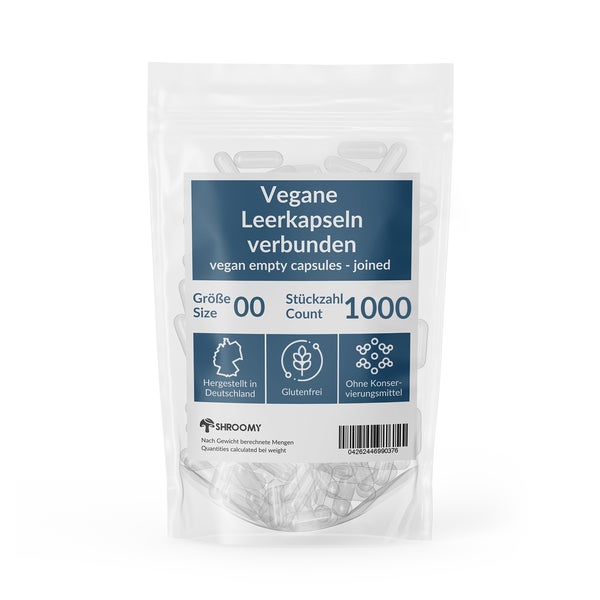 SHROOMY Leerkapseln Größe 00 verbunden 1000 St