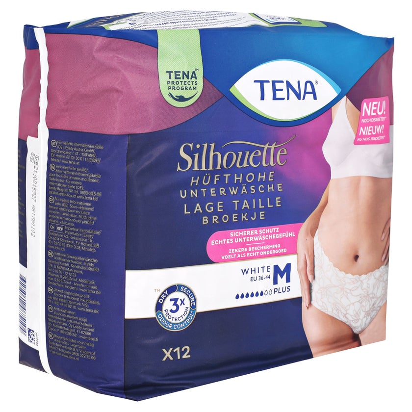 Tena Silhouette Plus M White Inkontinenz Pants 12 St