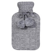 samply Wärmflasche mit Bezug 2L Premium Strickbezug hellgrau 1 St